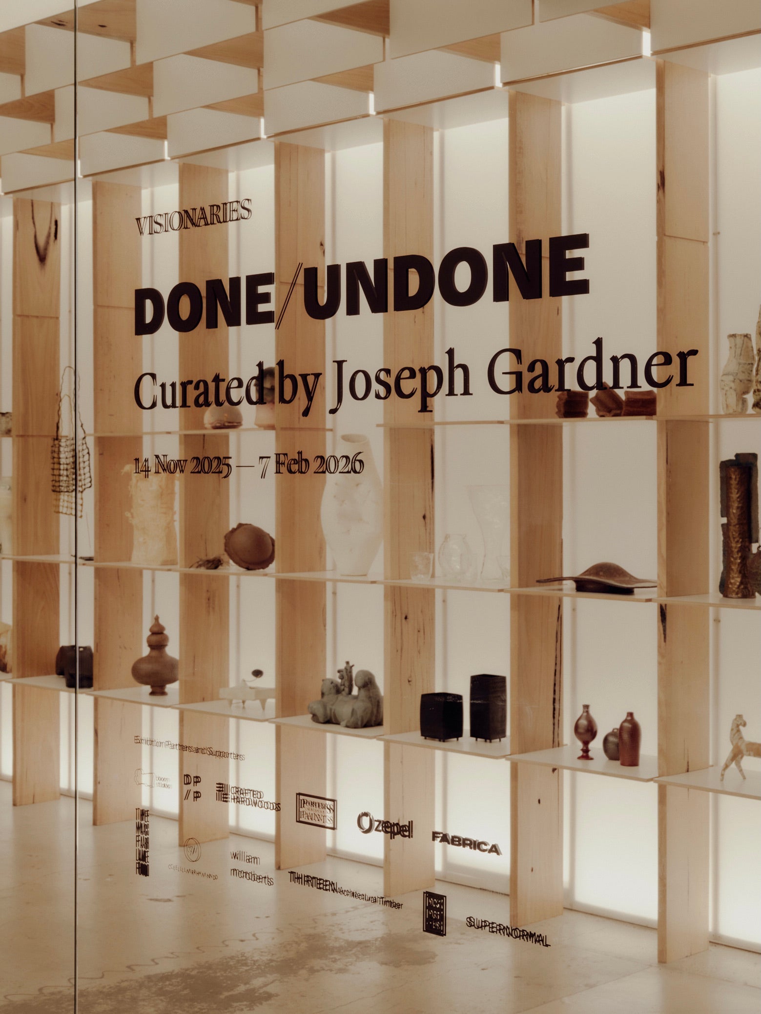 Install shot of DONE/UNDONE at Craft Victoria curated by Joseph Gardner. Photography by Pier Carthew