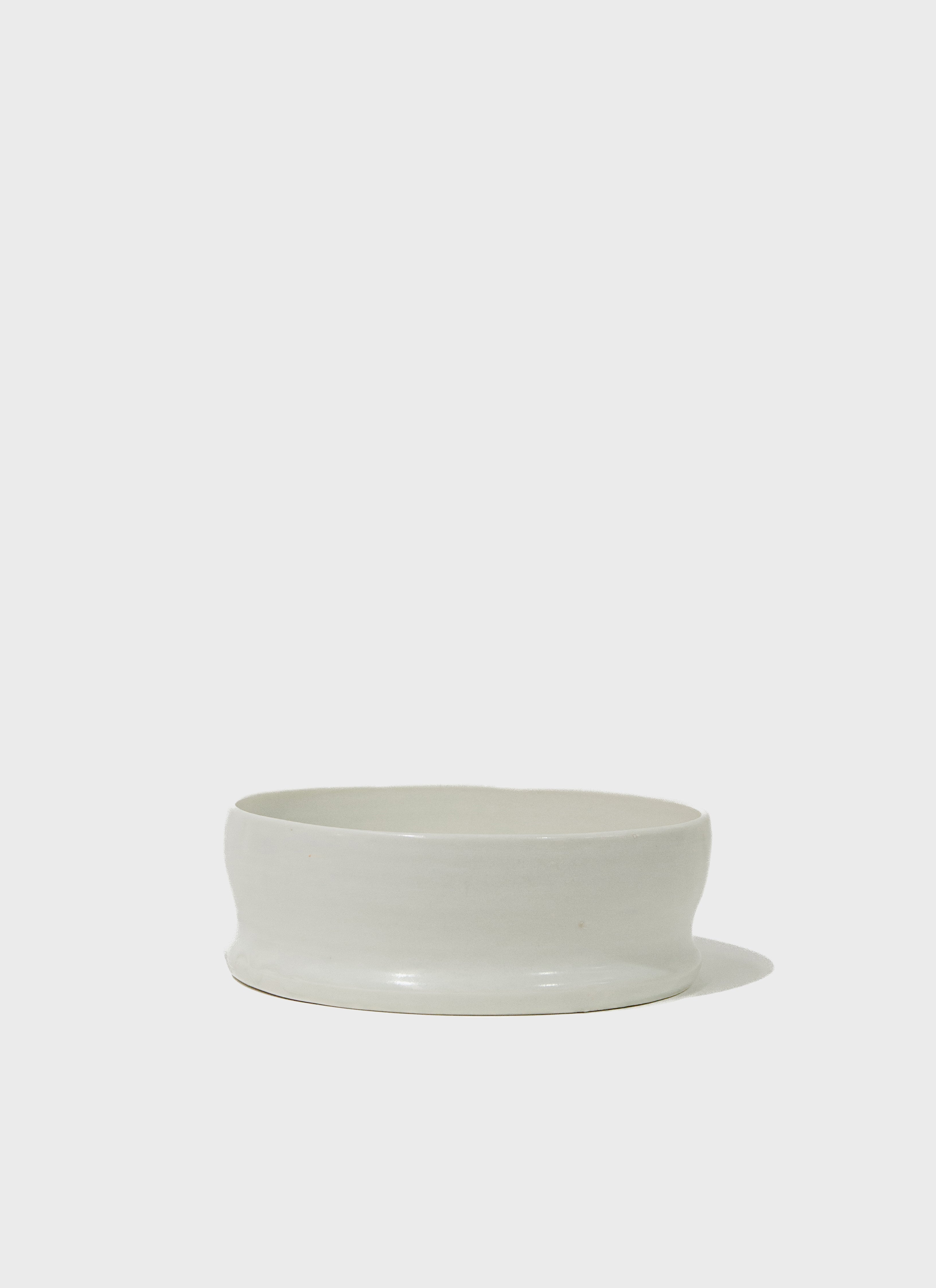 White Basin Style Ceramic Serving Bowl