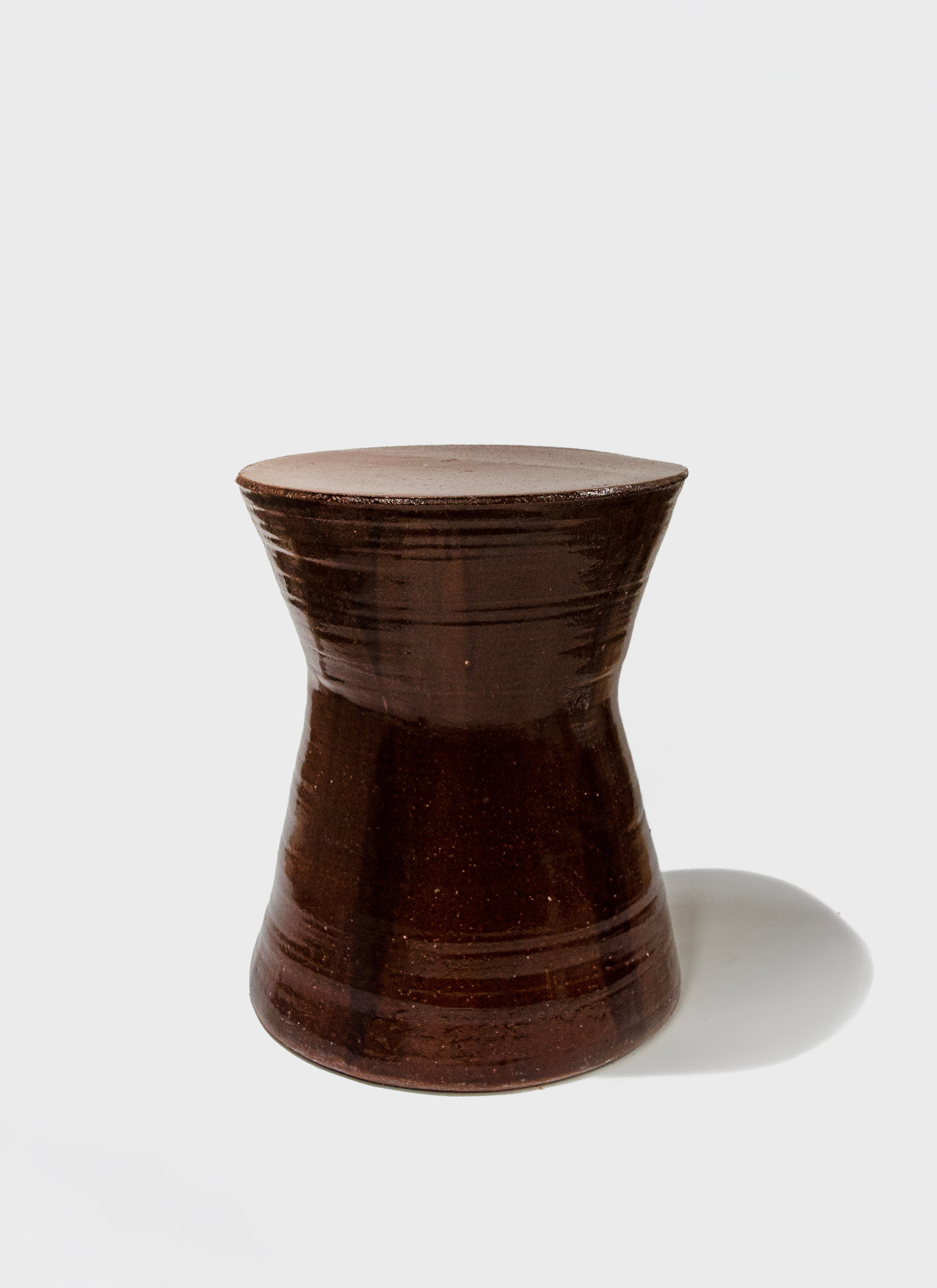 Deep brown terracotta coffee table