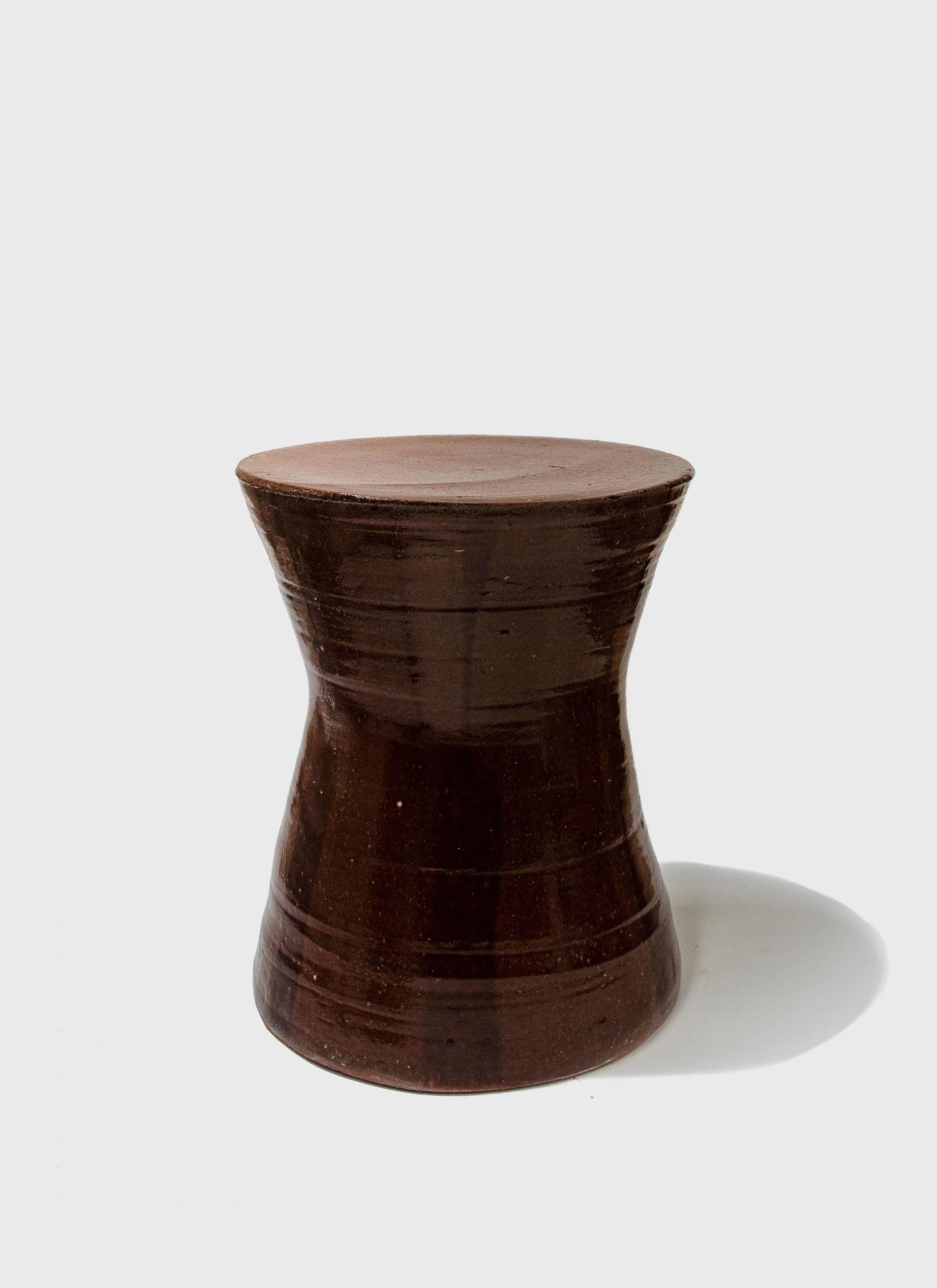 Deep brown terracotta coffee table.