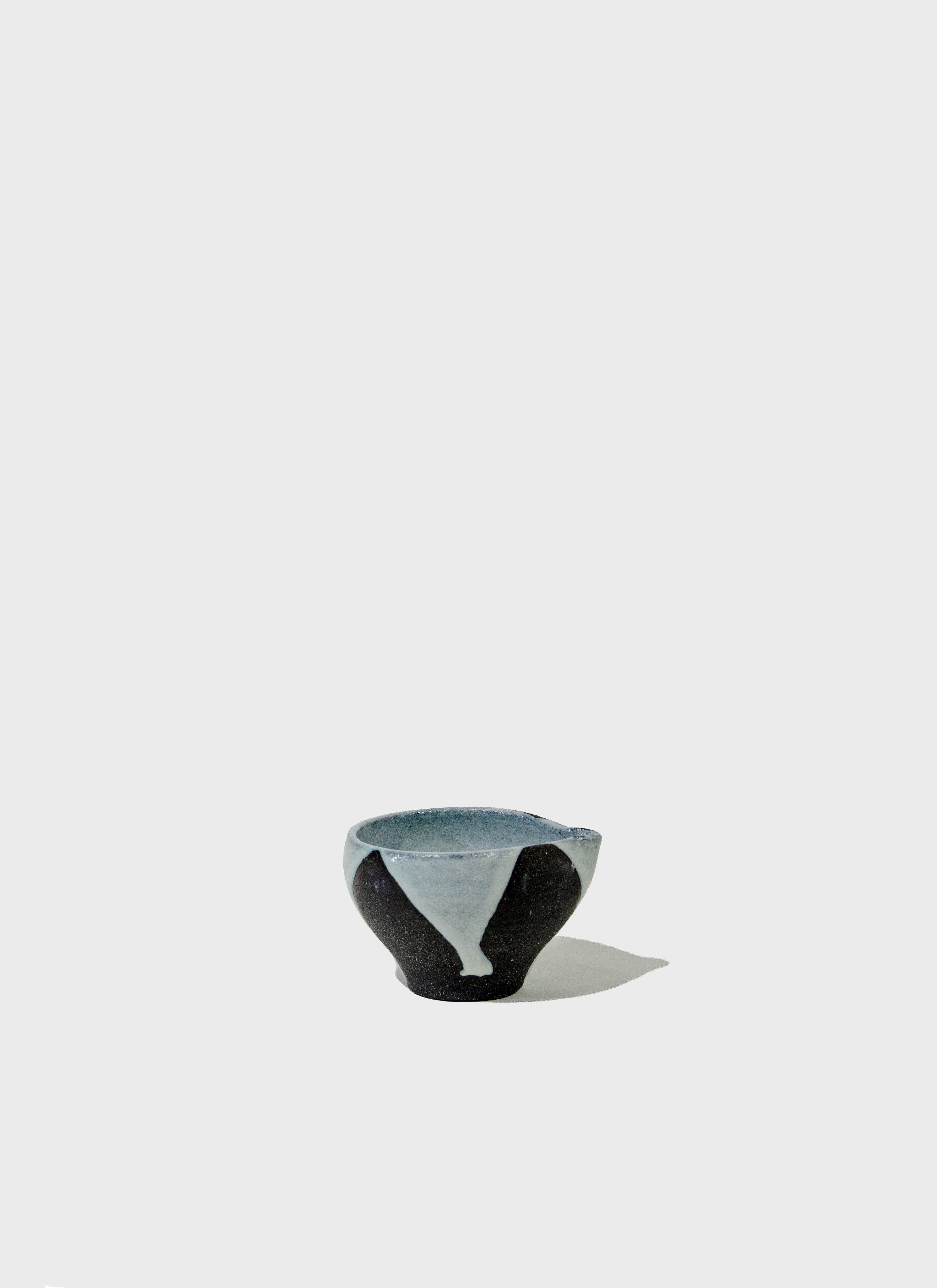 Black Ceramic Oil and Dressing Pourer with White Drip Glaze