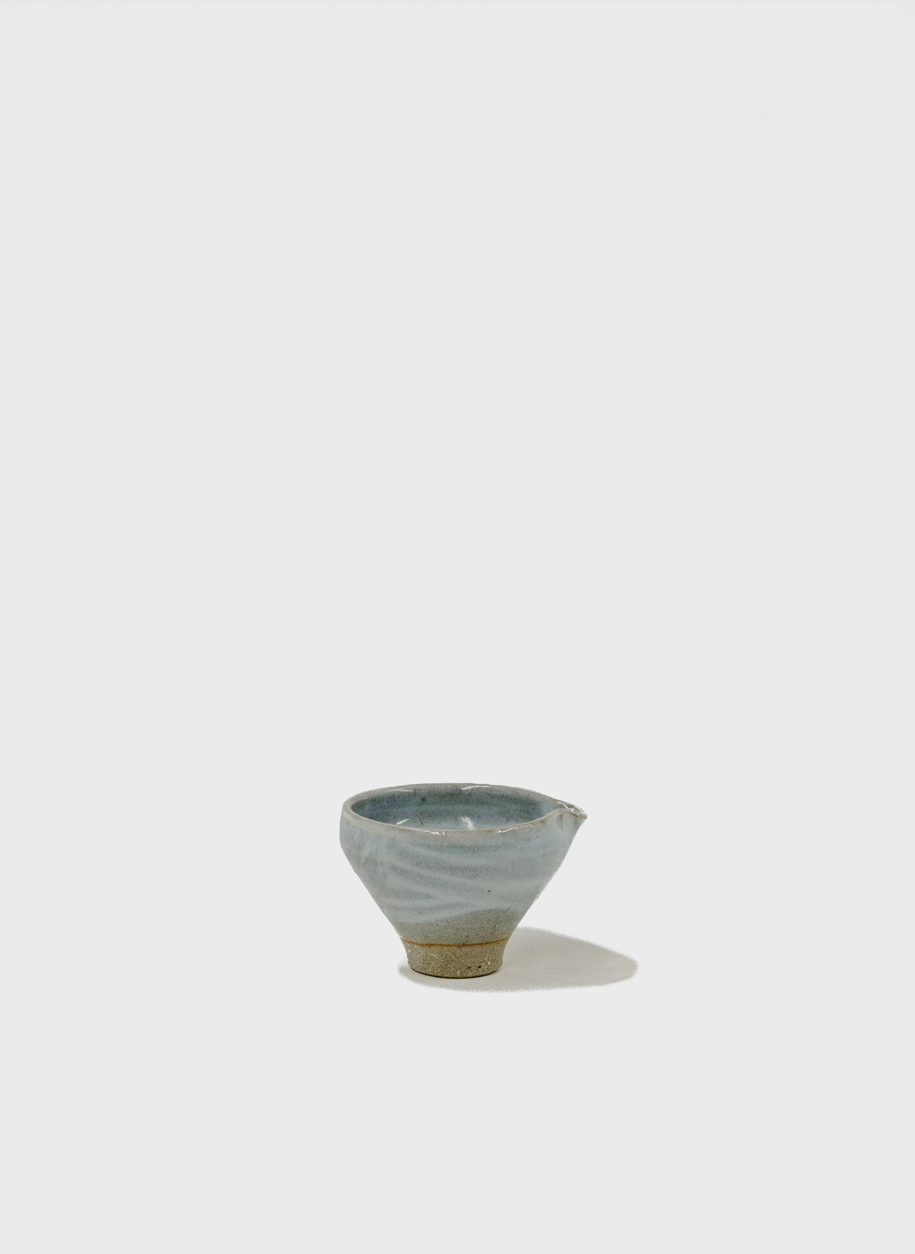 Ceramic Stoneware Pourer for vinaigrettes, oils or matcha, with white glaze