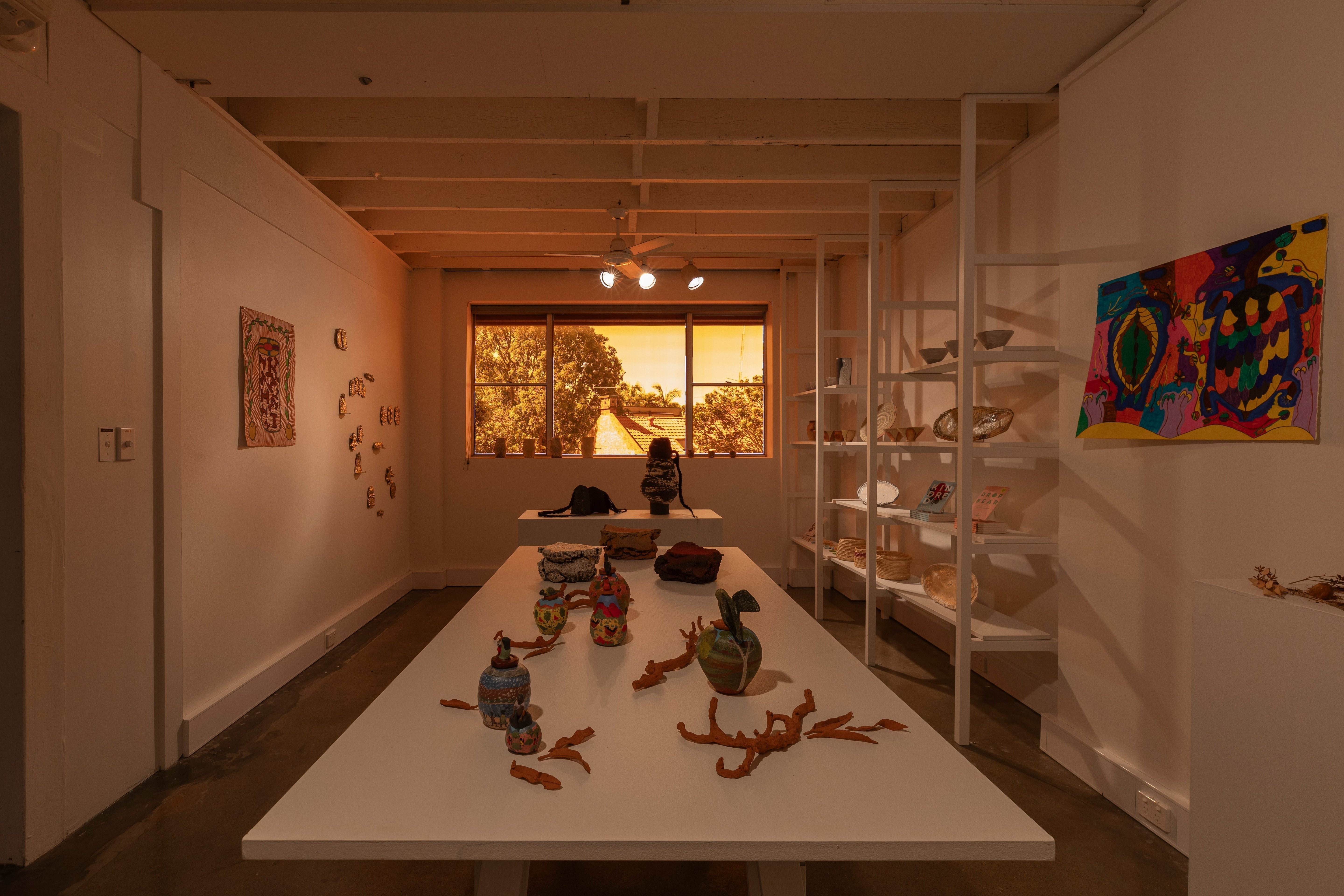An image of the exhibition installed at Cement Fondu.